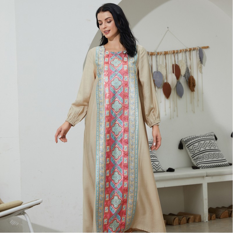 رداء عربي جديد فستان سهرة مطرز بالخرز 