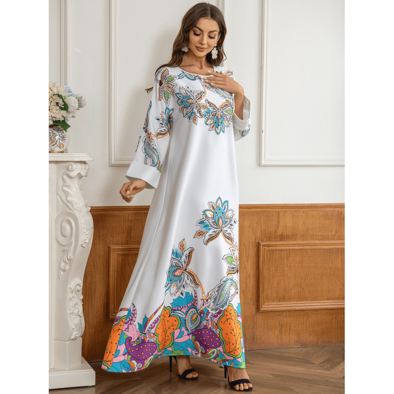 فستان سهرة جلابيا عربي مرصعة بالألماس