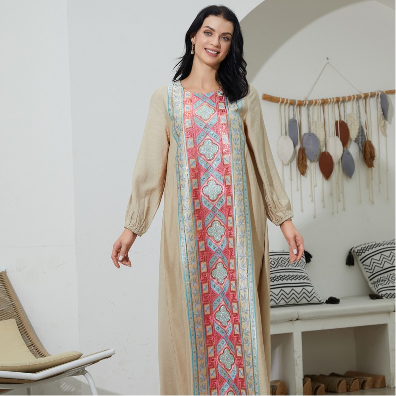 رداء عربي جديد فستان سهرة مطرز بالخرز 