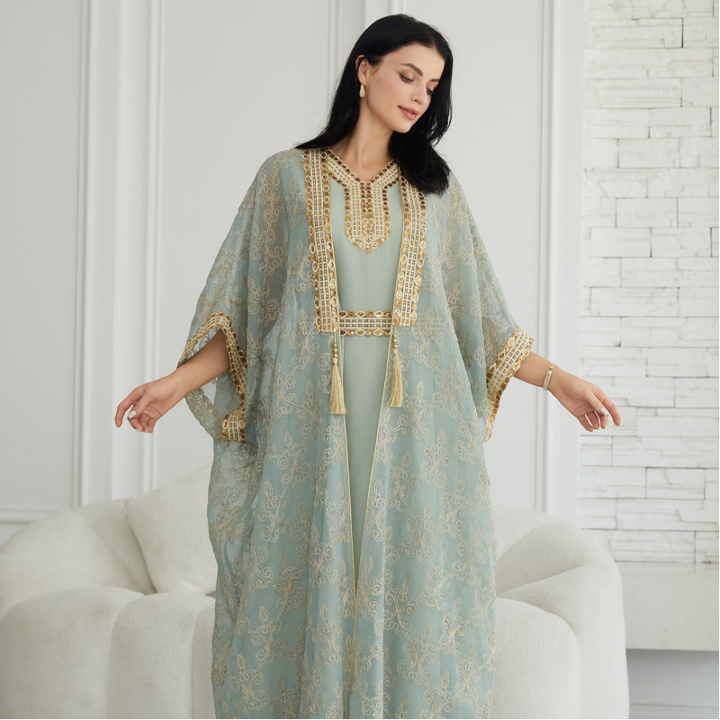  ملابس نسائية عربية كارديجان مطرزة