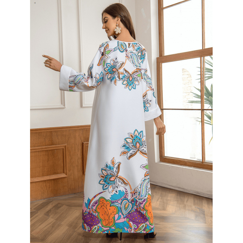 فستان سهرة جلابيا عربي مرصعة بالألماس