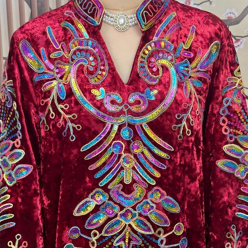 رداء نسائي عربي أنيق للمناسبات مطرز