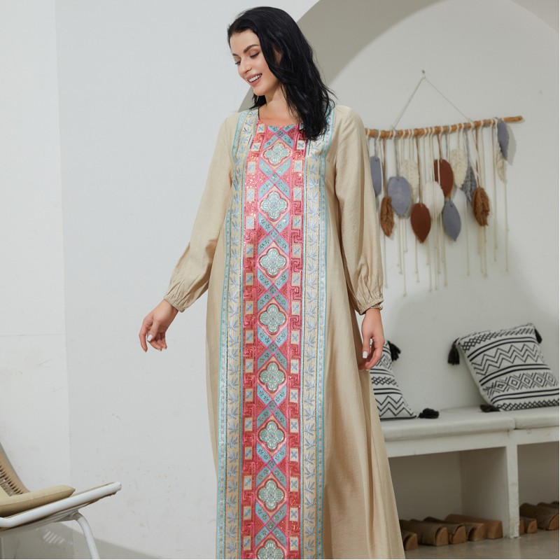 رداء عربي جديد فستان سهرة مطرز بالخرز 