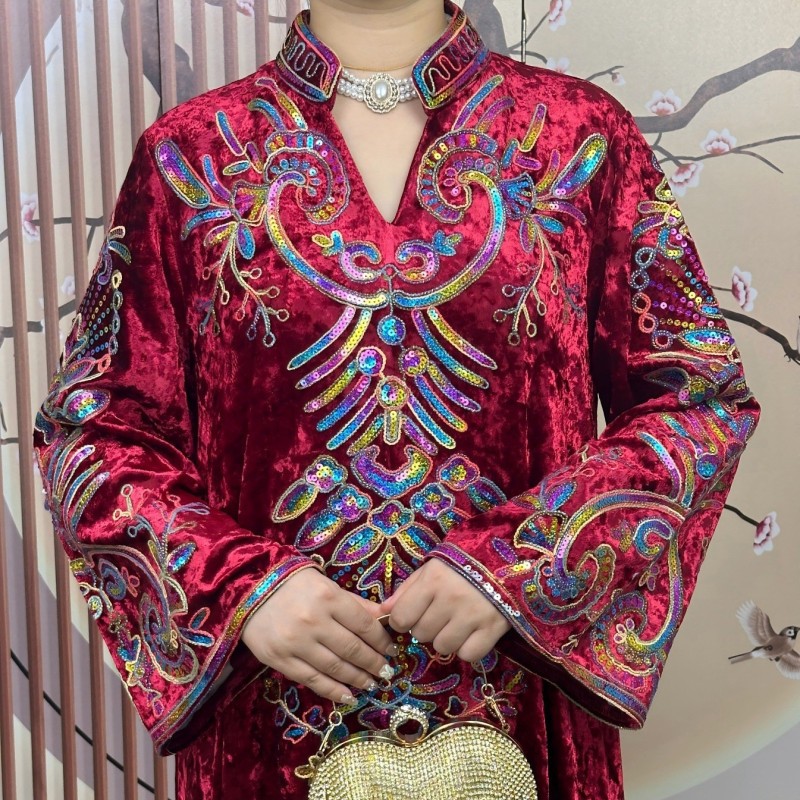 رداء نسائي عربي أنيق للمناسبات مطرز