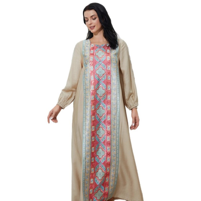 رداء عربي جديد فستان سهرة مطرز بالخرز 