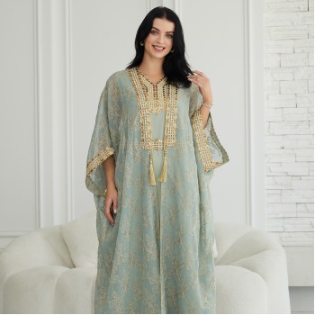  ملابس نسائية عربية كارديجان مطرزة