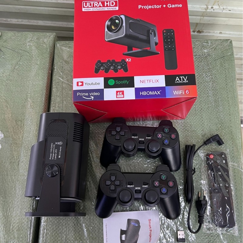 جهاز عرض ألعاب منزلي متعدد الإمكانات Hy320Mini متعدد الإمكانات، جهاز عرض محمول للحفلات المنزلية