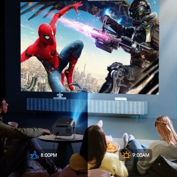 جهاز عرض V10 عالي الدقة عبر الحدود 4K جهاز عرض جداري لغرفة النوم المنزلية يعمل بنظام الأندرويد واي فاي Ptz جهاز عرض محمول ذكي A10