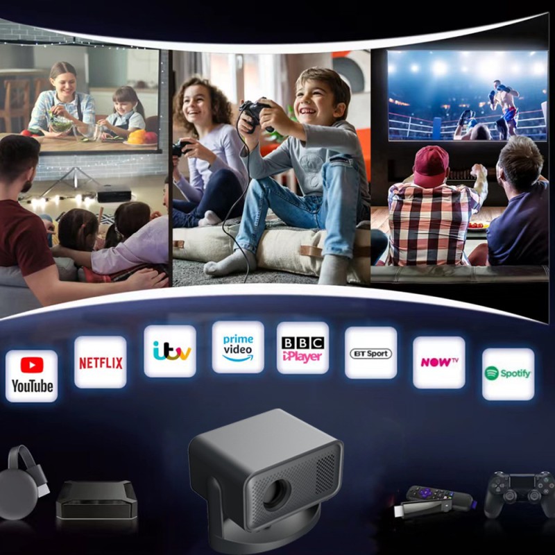 جهاز عرض V18 عبر الحدود للمنزل عالي الوضوح 4K هاتف محمول لاسلكي نفس الشاشة لغرفة النوم جهاز عرض جداري صغير الحجم