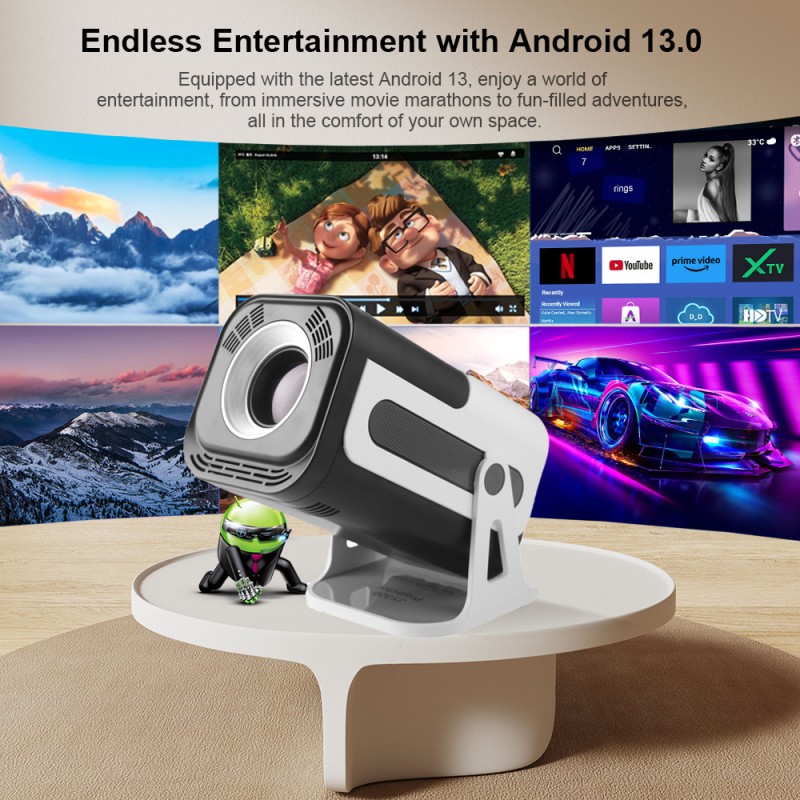 جهاز عرض Jy320 عبر الحدود للمنزل 4K عالي الوضوح 720P جهاز عرض جداري لغرفة المعيشة جهاز عرض لاسلكي لشاشة الهاتف المحمول جهاز عرض محمول