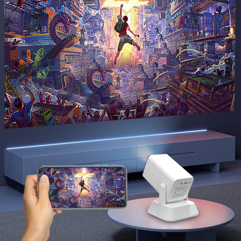 يستخدم جهاز شحن جهاز العرض البرميلي عبر الحدود جهاز عرض لاسلكي عالي الدقة لشاشة الهاتف المحمول، جهاز عرض على الحائط المنزلي، محمول للتخييم في الهواء الطلق