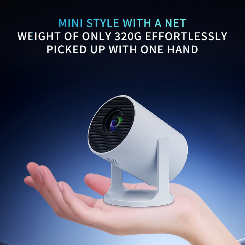 جهاز عرض صغير Hy300Pro + عبر الحدود يعمل بنظام أندرويد 4K مسرح منزلي مقاوم للغبار وصامت للتخييم في الهواء الطلق