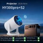 جهاز عرض صغير Hy300Pro + عبر الحدود يعمل بنظام أندرويد 4K مسرح منزلي مقاوم للغبار وصامت للتخييم في الهواء الطلق