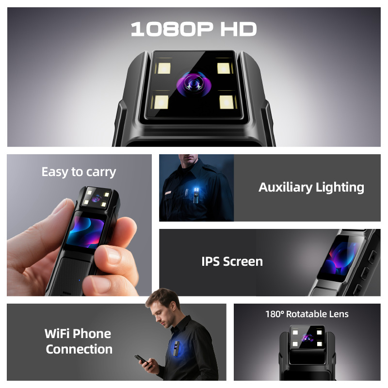 مسجل كاميرا رياضية عالية الوضوح عبر الحدود قلم تسجيل واي فاي محمول باليد مشبك خلفي كاميرا رياضية خارجية