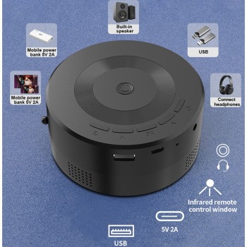 جهاز عرض صغير مشهور للأطفال، جهاز عرض سلكي صغير بنفس الشاشة للاستخدام المنزلي، جهاز عرض صغير محمول، جهاز عرض رقمي لشاشة الهاتف المحمول