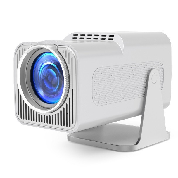 جهاز عرض Hy320 عبر الحدود للمنزل 4K عالي الوضوح سماعة لاسلكية تعمل بالبلوتوث جهاز عرض جداري لغرفة المعيشة جهاز عرض محمول