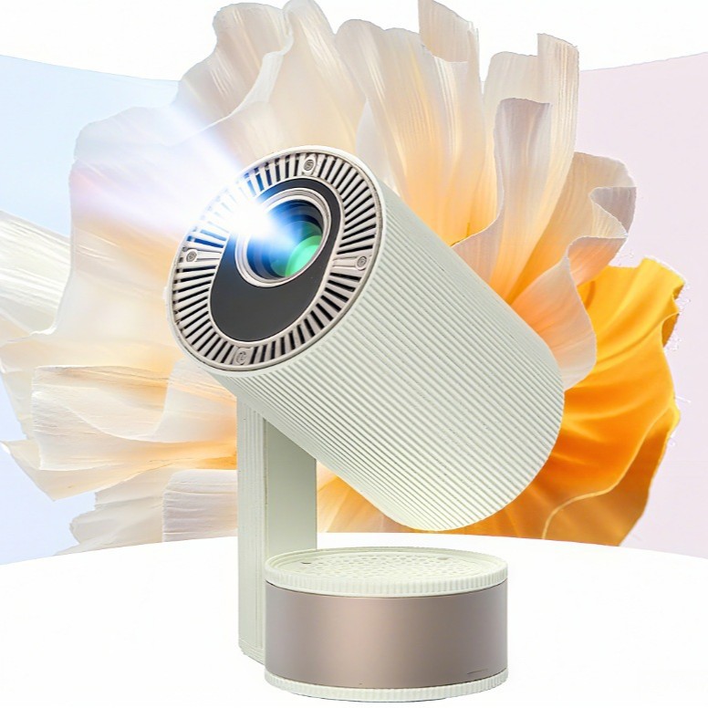 جهاز عرض صوتي عبر الحدود للمنزل فائق الوضوح 4K جهاز عرض جداري لغرفة المعيشة جهاز عرض محمول على طراز التخييم العائلي