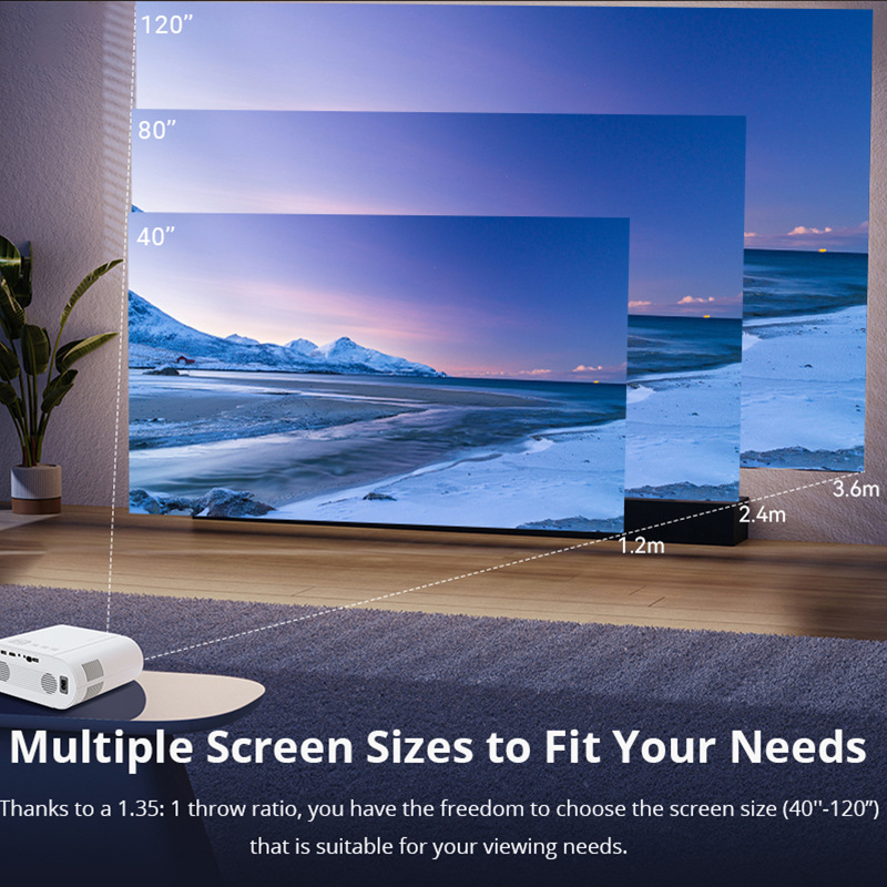 الأكثر مبيعاً L007 Full Hd 4000 Lumens جهاز عرض المسرح المنزلي الذكي Android 11 Mini Smart Home