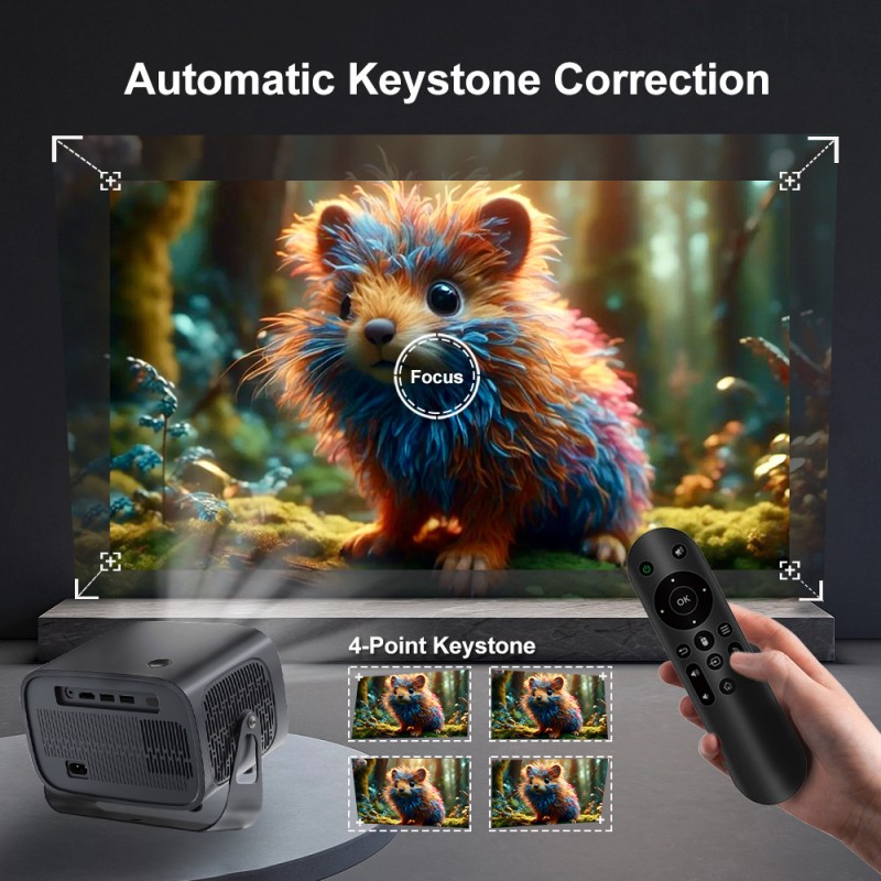 جهاز عرض A10 عبر الحدود منزلي عالي الوضوح 4K بتركيز كهربائي واي فاي أندرويد جهاز عرض صغير محمول صغير