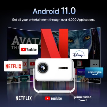 جهاز عرض Cy900Pro جديد عبر الحدود بتركيز تلقائي يعمل بنظام أندرويد ثنائي التردد Hd H713 جهاز عرض محمول