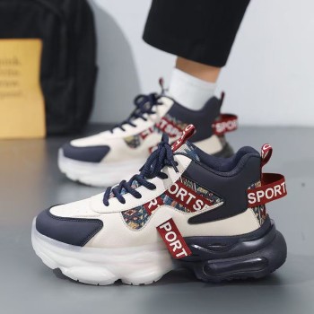 أحذية رجالية خريفية جديدة بوسادة هوائية للجري أحذية رياضية ممتصة للصدمات للرجال للعمل والترفيه متعددة الاستخدامات أحذية لتعزيز النشوة الجنسية ذات نعل سميك