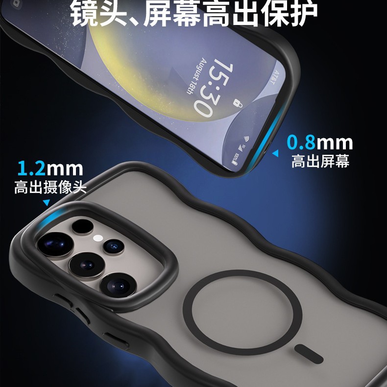 مناسبة لهاتف سامسونج S25 الترا المغناطيسي حقيبة الهاتف المحمول A56 A17 اثنين في واحد حافظة حساسة للبشرة S26 set S25 FE