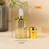 Z004-3Ml6Ml12Ml زيت طبيعي كرة دوارة زجاجة كرة دوارة زجاجة فارغة تدليك مسحة عينة زجاج مثمنة