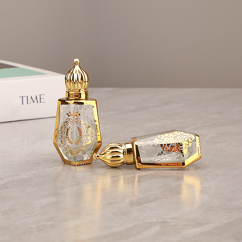 Z028-10Ml مبيعات المصنع مباشرة الكهربائي الشرق الأوسط كرة زجاجية زجاجة فارغة معدنية الساخن ختم الزجاج زجاجة زيت طبيعي