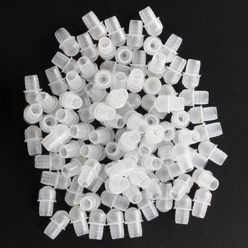 H011-13 الأسنان الكرة الشفافة بولي ايثيلين البلاستيك الزجاج الشفاف الخرز 13 الأسنان زجاجة عطر زيت الشفاه الكرة الملحقات