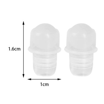 H011-13 الأسنان الكرة الشفافة بولي ايثيلين البلاستيك الزجاج الشفاف الخرز 13 الأسنان زجاجة عطر زيت الشفاه الكرة الملحقات