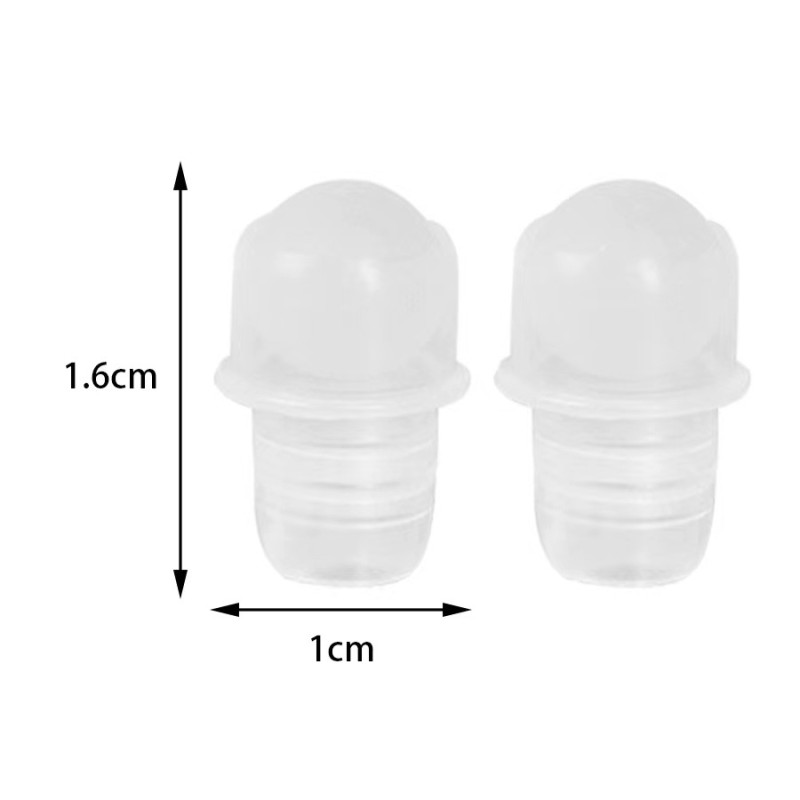 H011-13 الأسنان الكرة الشفافة بولي ايثيلين البلاستيك الزجاج الشفاف الخرز 13 الأسنان زجاجة عطر زيت الشفاه الكرة الملحقات