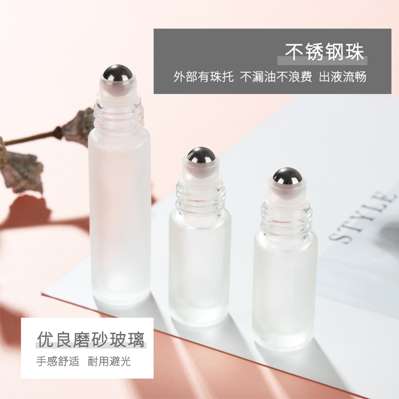 Z008-10Ml زيت طبيعي كرة دوارة زجاجة فارغة زجاجة تدليك مسحة عينة زجاجة 5Ml10Ml المحمولة
