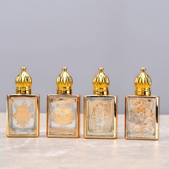 زجاجة عطر 15 مل، كرة دوارة، زجاجة زيت عطرية زجاجية عالية الجودة، كرة محمولة، زجاجة نقش مطلية بالكهرباء، زجاجة عطر بختم ساخن