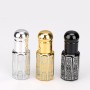 Z004-3Ml6Ml12Ml زيت طبيعي كرة دوارة زجاجة كرة دوارة زجاجة فارغة تدليك مسحة عينة زجاج مثمنة