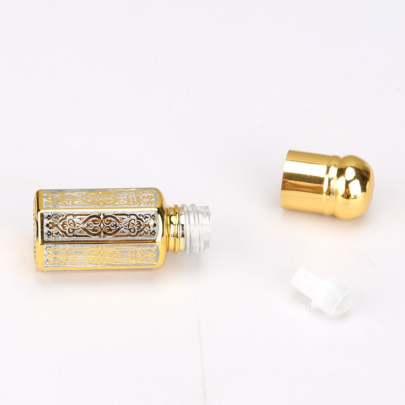 Z004-3Ml6Ml12Ml زيت طبيعي كرة دوارة زجاجة كرة دوارة زجاجة فارغة تدليك مسحة عينة زجاج مثمنة
