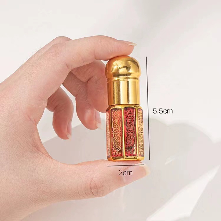 Z010C-3Ml6Ml12Ml زجاجة دوارة للزيت العطري زجاجة فارغة لتدليك مسحة عينة زجاجية محمولة
