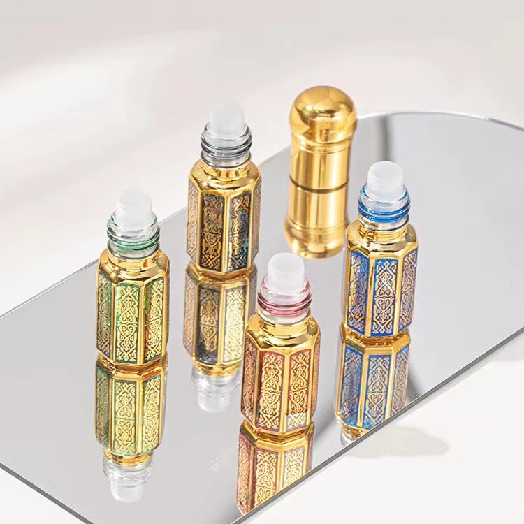 Z010C-3Ml6Ml12Ml زجاجة دوارة للزيت العطري زجاجة فارغة لتدليك مسحة عينة زجاجية محمولة