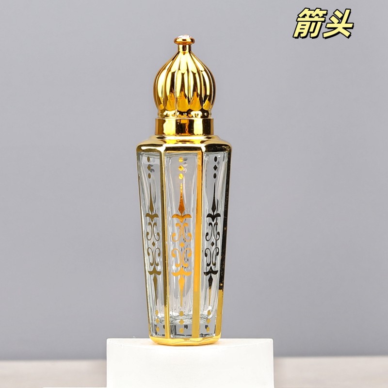 زجاجة عطر 15 مل، كرة دوارة، زجاجة زيت عطرية زجاجية عالية الجودة، كرة محمولة، زجاجة نقش مطلية بالكهرباء، زجاجة عطر بختم ساخن