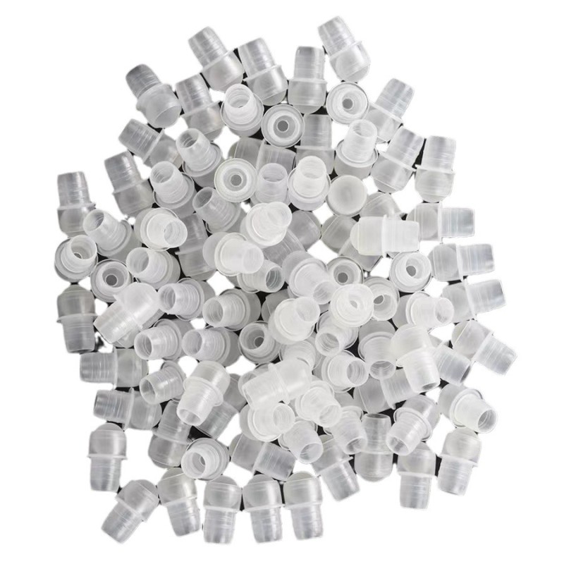 H011-13 الأسنان الكرة الشفافة بولي ايثيلين البلاستيك الزجاج الشفاف الخرز 13 الأسنان زجاجة عطر زيت الشفاه الكرة الملحقات