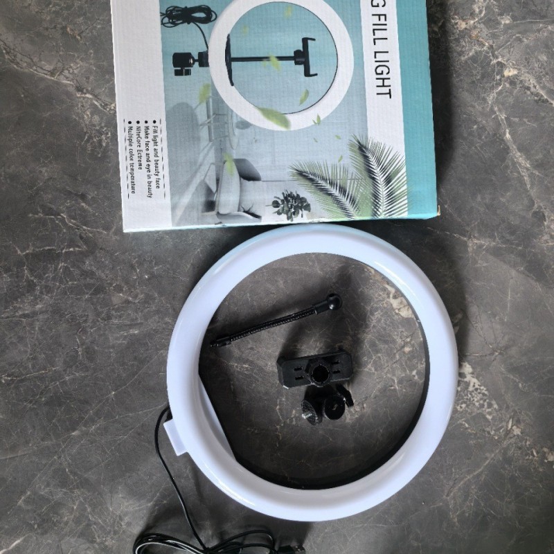 ضوء بث مباشر مقاس 30 سم للبث المباشر، سطح مكتب صغير يملأ الضوء للبث المباشر، إعداد الإضاءة، أجواء تصوير ضوئية ناعمة