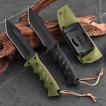 Cross-border Wilderness Survival Defense Small Straight Knife Outdoor Tactical Knife K Sheath Knife Set EDC Knife Camping Sharp High Hardness