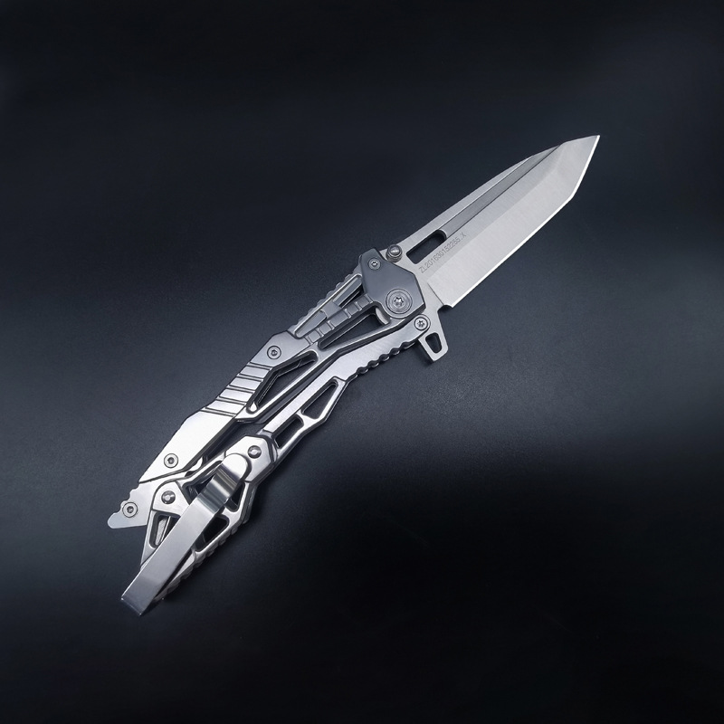 All-steel mechanical knife creative high hardness outdoor tools field saber fruit knife with nylon knife cover