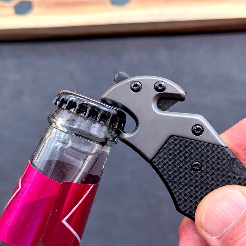 Cross-Border Supply G10 Handle Outdoor Folding Knife Tactical Knife Bottle Opener Window Breaker Portable Knife Pocket Folding Knife