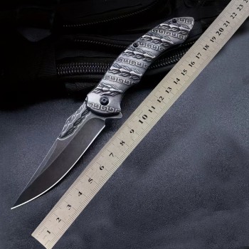 Outdoor survival emergency folding knife creative relief gift knife jungle tactical saber high hardness stainless steel