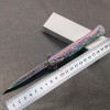 Colorful titanium rose embossed knife swordfish folding knife outdoor portable fruit knife exquisite sharp gift knife