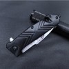 Outdoor self-defense folding knife JEEP show off 3D printed folding knife black titanium handle fruit knife sharp high hardness knife