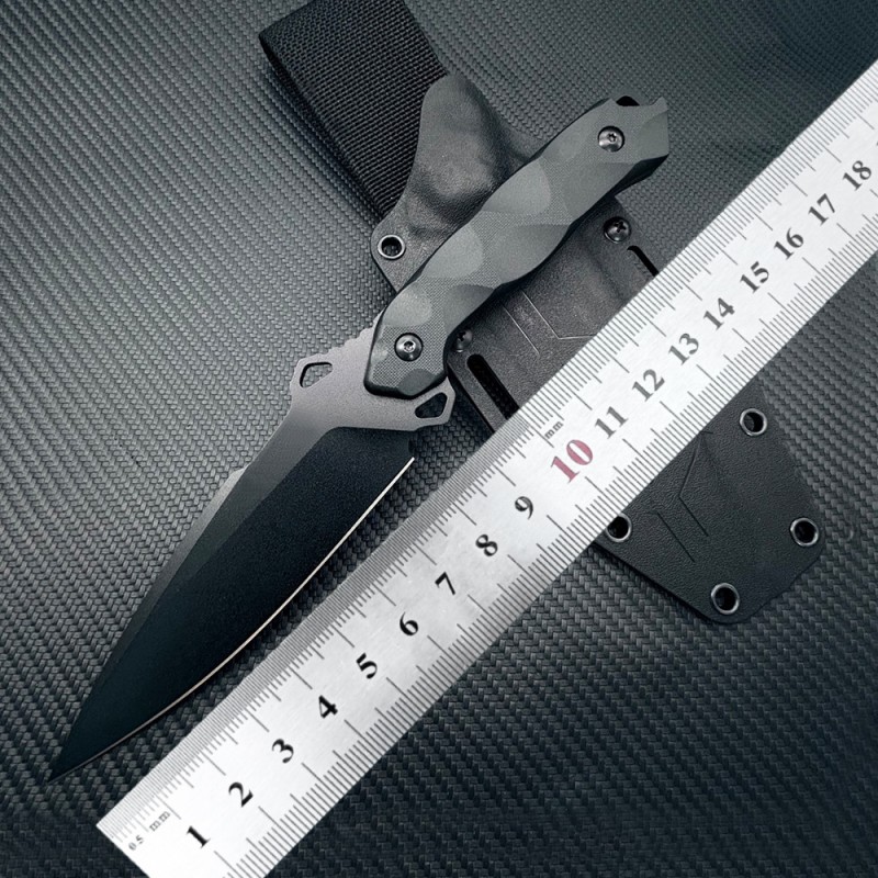 Cross-Border Multifunctional Camping Adventure Outdoor Knife Amazon Portable K-Sheath Dragon Bone Integrated High Hardness Small Straight Knife