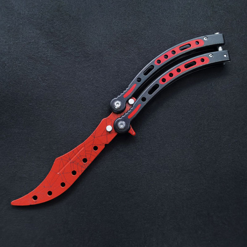 CSGO Practice Folding Toy Portable Game Props Butterfly Training Knife Comb Outdoor Shake Knife Not Bladed