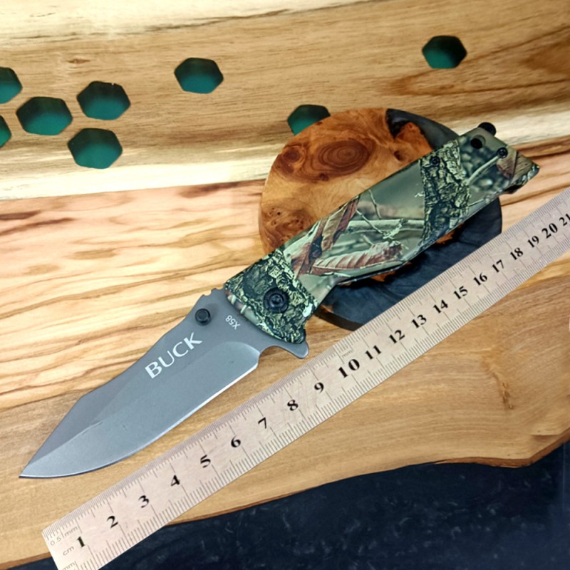 Dropshipping Manufacturer Supply Camouflage Outdoor Knife Stainless Steel Folding Knife Sharp Hunting Adventure Knife