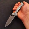 Outdoor Survival Folding Knife with Colorful Wooden Handle, Portable Self-Defense Knife, Sharp Unboxing Knife, Barbecue Meat Cutting Knife